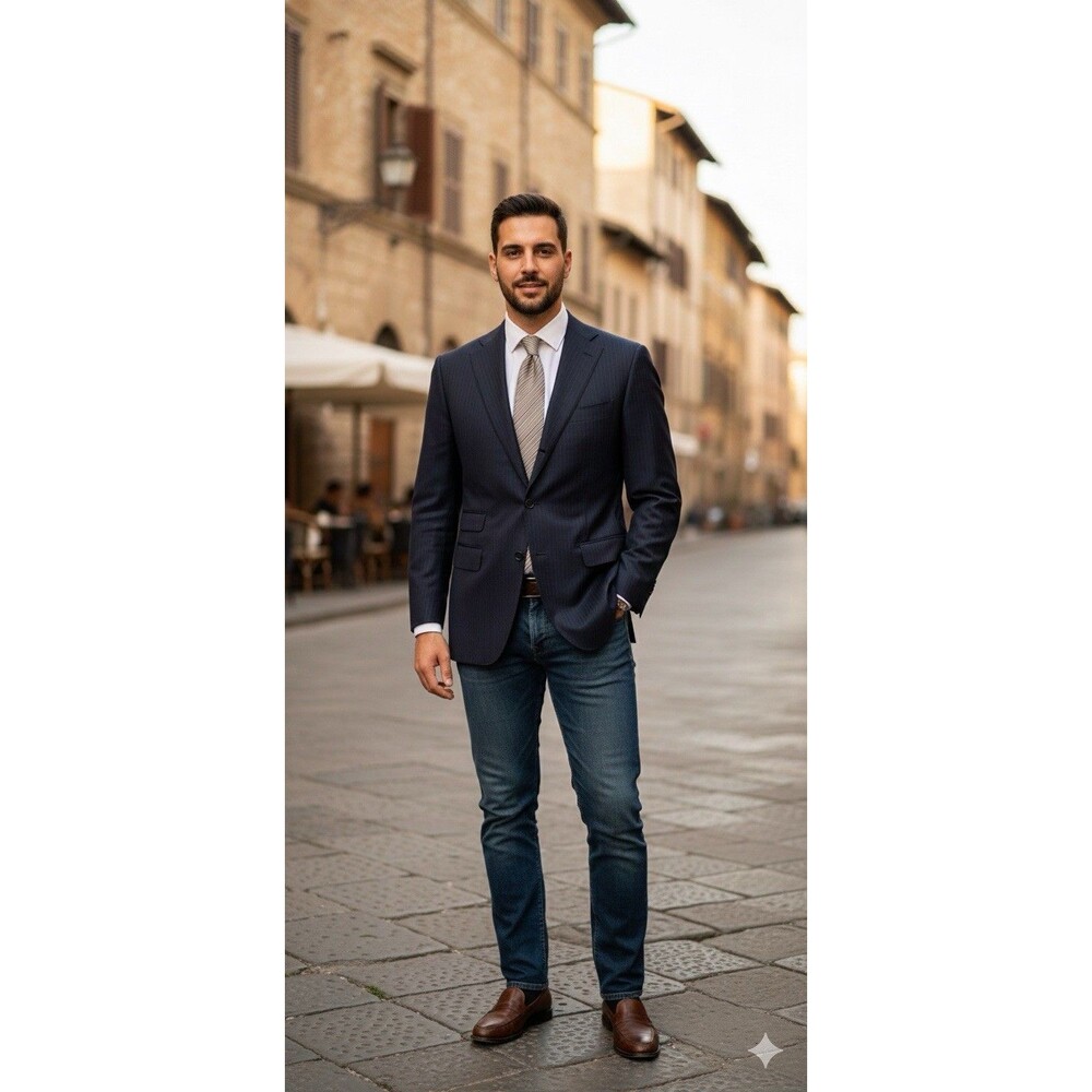 Paul Stuart Men's 39S Blazer Subtle Herringbone Wool Cashmere Blend Suit Jacket